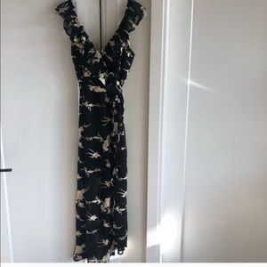 Bardot floral wrap dress